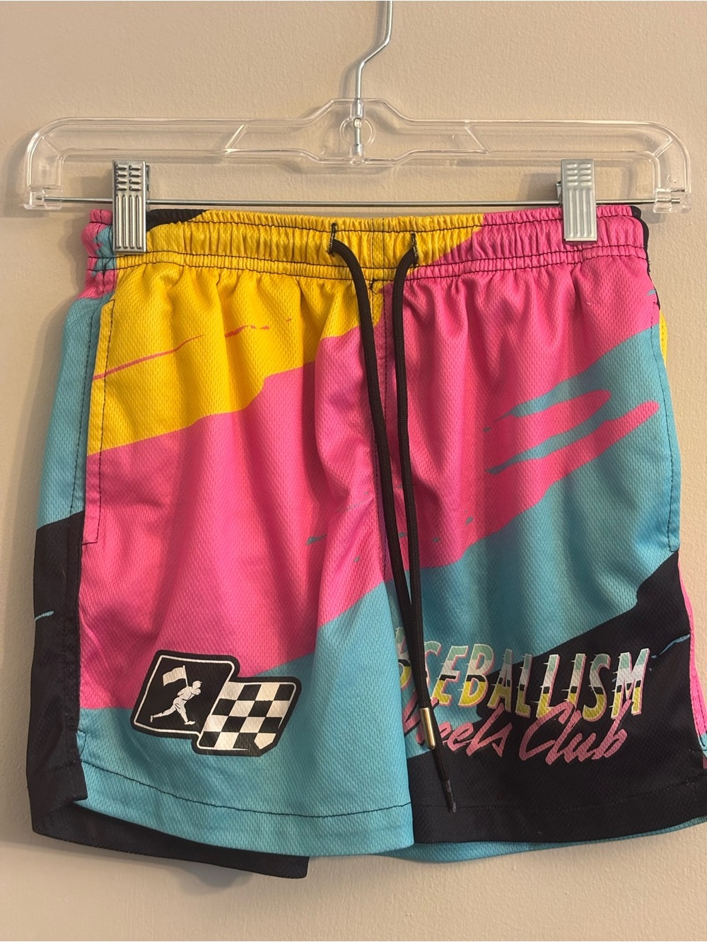 Boy’s Colorblock Pink/Yellow/Blue Athletic Shorts
